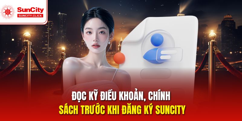 Đọc kỹ các chính sách liên quan trước khi tạo tài khoản Suncity.