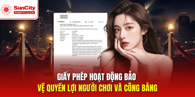Giấy phép hoạt động bảo vệ quyền lợi người chơi và công bằng
